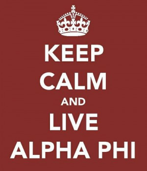 Keep clam and Alpha Phi