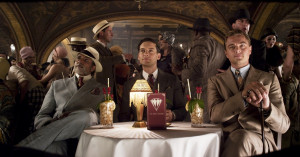 Tobey Maguire stars as Nick Carraway and Leonardo DiCaprio stars as ...