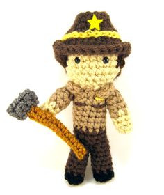 The Walking Dead Sheriff Rick Grimes Amigurumi Crocheted Plush toy