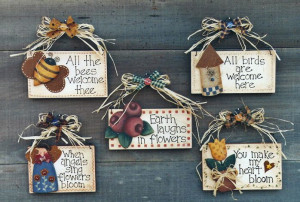 Funny Garden Signs | Folk Art Design Pattern Garden Sayings fun ...