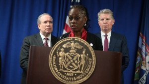 Chirlane McCray speaks at the opening of the Manhattan Family Justice ...