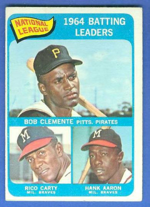 ... Batting Leaders {ROBERTO CLEMENTE,HANK AARON} Baseball cards value