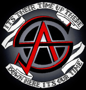 Action Squad crest / tattoo w Goonies quote
