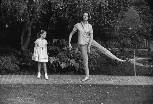 Lauren Bacall with Daughter Leslie Bogart at home in Beverly Hills CA ...