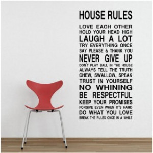 House Rules Quote Stickers