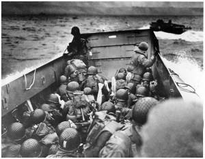These guys are the first batch to disembark on Omaha beach. No wonder ...