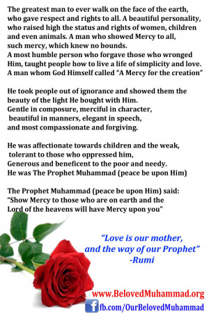 Every aspect of Prophet Muhammad (Pbuh) life was a perfect role model ...