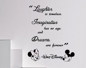 ... is timeless Wall Quote Mickey Minnie vinyl decal Stickers kids room