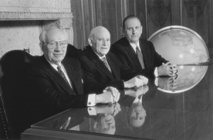 Gordon B. Hinckley, Howard W. Hunter, Thomas S. Monson