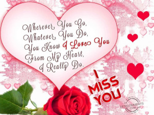 Cute I Miss You Quotes For Him I miss you quote heart graphic