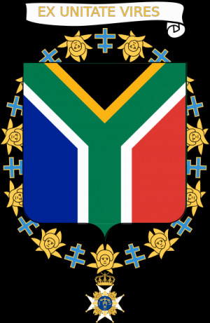 Description Coat of arms of Nelson Mandela (Order of Seraphim).svg
