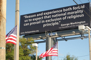 Christian group's billboards denounce separation of church, state