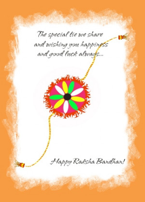 ... And Wishing You Happiness And Good Luck Always Happy Raksha Bandhan
