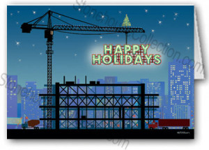 construction christmas cards personalised construction construction ...