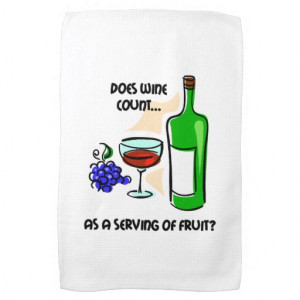 funny wine kitchen towel