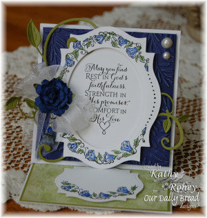 chose ODBD's Flower Border Stamp to make my card. This makes a ...