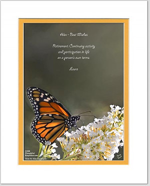 Personalized Retirement Gift Monarch Butterfly