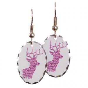 Animal Gifts > Animal Jewelry > Pink Camo Deer Earring