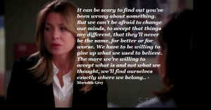 Meredith Grey Love Quotes: Every Heart Has A Story To Tell April 2013 ...