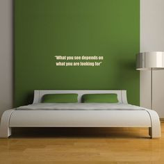 ... wall typography decals. this wall decal quote: hat you see depends on