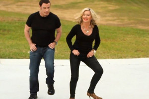 Olivia Newton John and John Travolta reunite for Grease style music