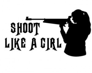Shoot Like a Girl Hunter Sticker , Girl Hunting Decal ...