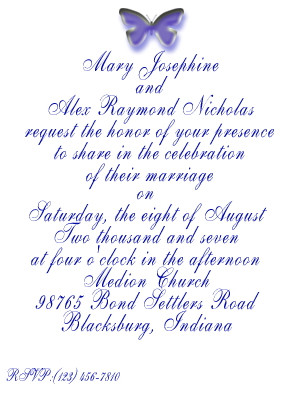 Wedding Invitation Wording Samples