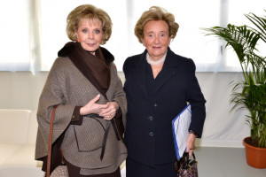 Lily Safra and Bernadette Chirac attend the inauguration of the ...