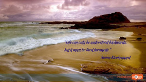 Inspirational Wallpaper Quote by Soren Kierkegaard “Life can only be ...