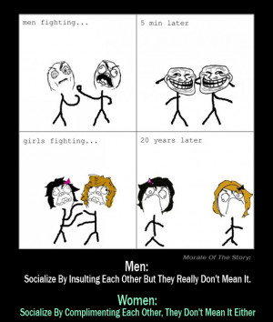 ... Full Size | More men vs women on socializing funny quotes jokes and