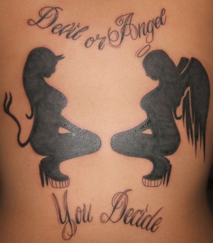 angel tattoo design devil or angel tattoo design famous tattoo quotes ...