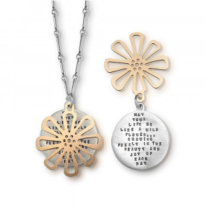 ... Be Like a Wildflower Growing Freely, Native American, Quote Necklace