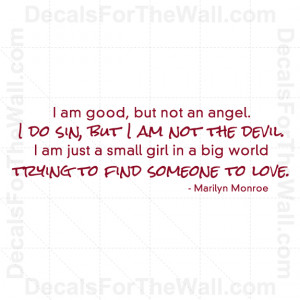 ... -Im-Good-But-Not-An-Angel-Girl-Wall-Decal-Vinyl-Sticker-Quote-J72