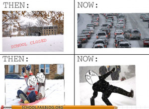 Snow Day Then And Now