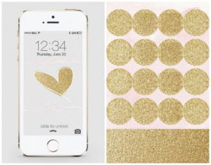19. Glitter Love : With this wallpaper, each of your apps will line up ...