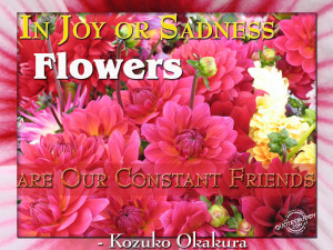 In joy or sadness, flowers are our constant friends