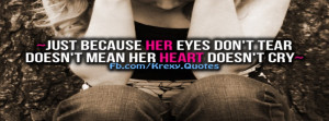 Just because her eyes don’t tear doesn’t mean her heart doesn’t ...