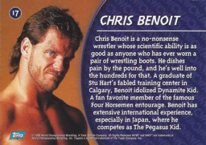 1998 Topps WCW/nWo #17 Chris Benoit Back