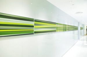 Workspace, Green Wall Art: Green Workspace Design Looks More Awesome ...