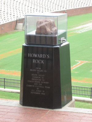 Howard's rock. Cannot believe someone vandalized it! #tigernation