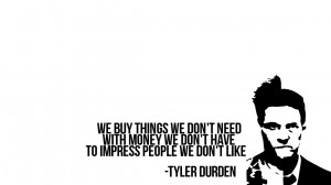 We buy things we don't need with money we don't have to impress people ...
