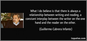 ... interplay between the writer on the one hand and the reader on the