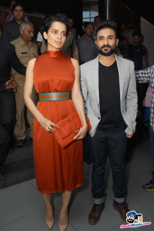 Kangana Ranaut and Vir Das at promotion of Revolver Rani in Noida