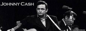 Johnny Cash with guitar Facebook cover