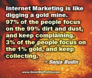 Is Like Digging a Gold Mine. 97% Of The People Focus On The 99% Dirt ...