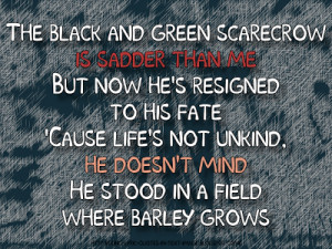 The Scarecrow - Pink Floyd Song Lyric Quote in Text Image