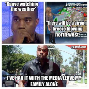 Kanye West Can’t Handle All The North West Breeze Coming