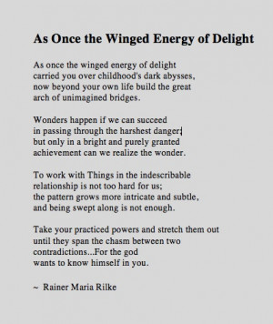 Rilke (awesome poetry speaking to the latter stages of alchemical ...