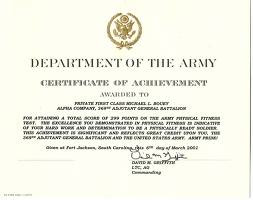 Great selection of Army Certificate of Achievement Examples samples ...