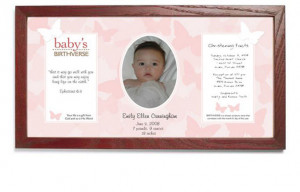 Butterflies Baptism Birth Verse with Frame Baptism Invitations ...
